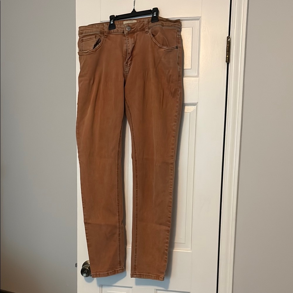 Men's Slim Fit Brown Jeans